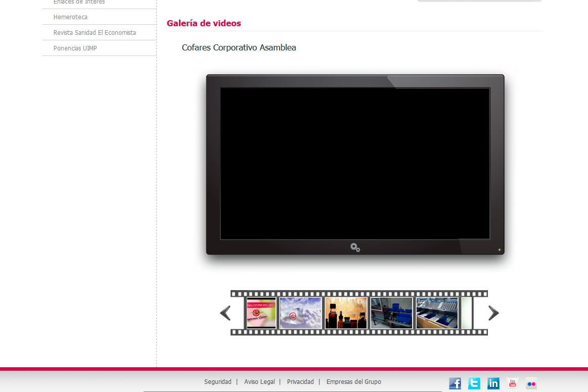 <strong>Galería de vídeos</strong> Cofares - Galería de vídeos