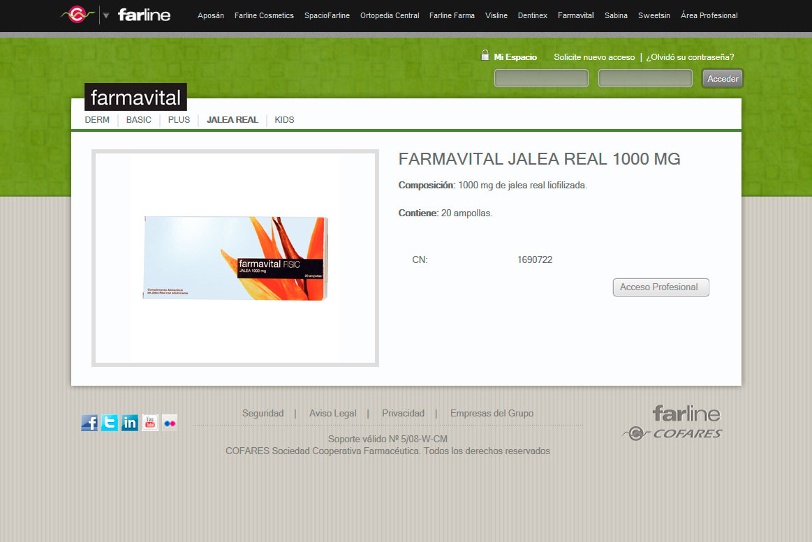 <strong>Farmavital - Detalle productos</strong> Cofares - Farmavital