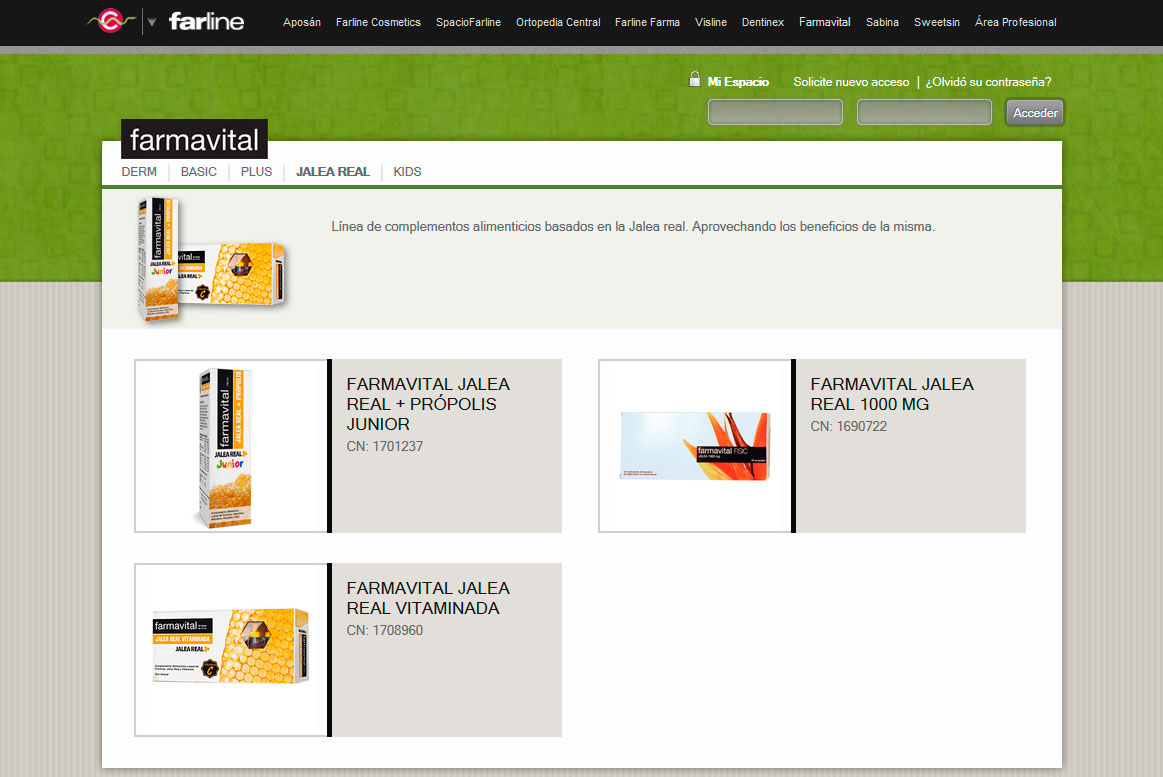 <strong>Farmavital - Listado productos</strong> Cofares - Farmavital