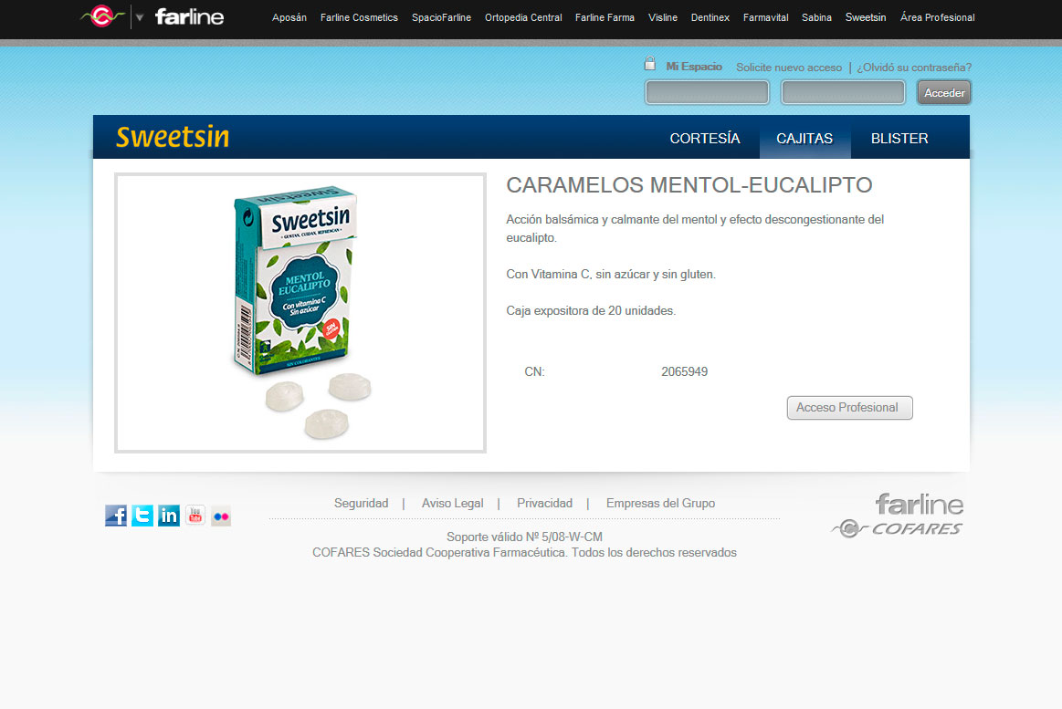 <strong>Sweetsin - Detalle producto</strong> Cofares - Aposán