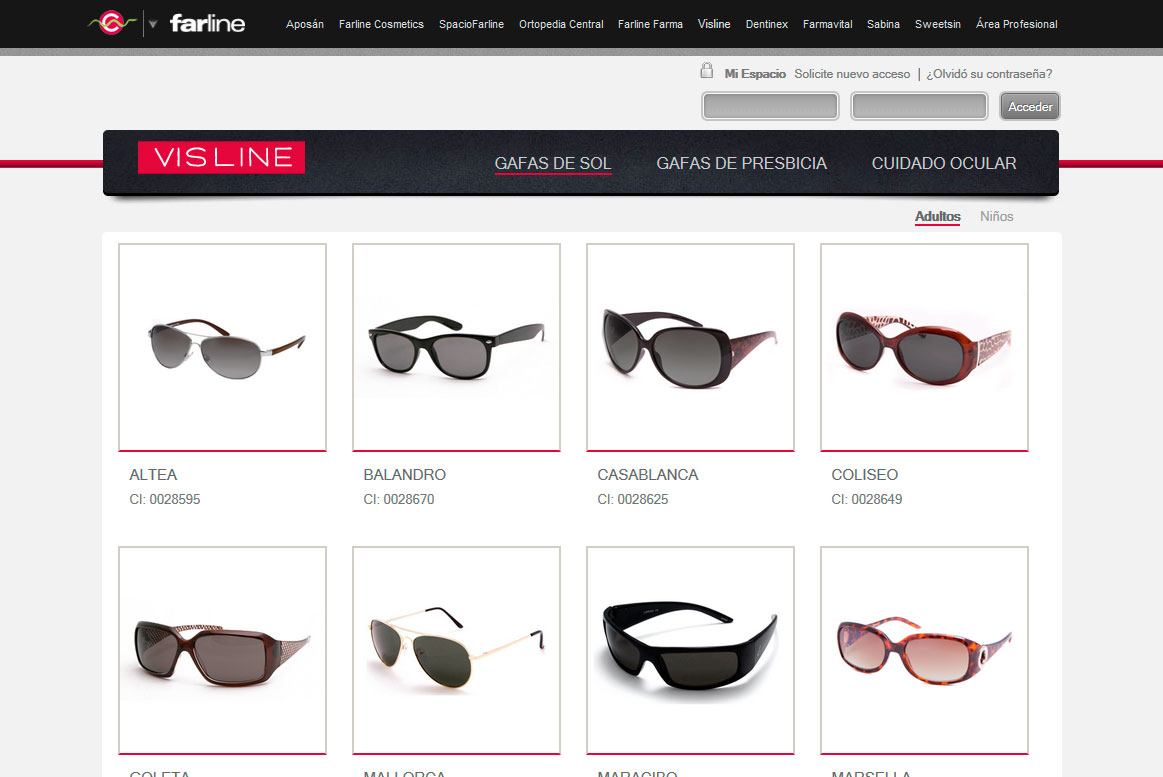 <strong>Visline - Listado productos</strong> Cofares - Visline