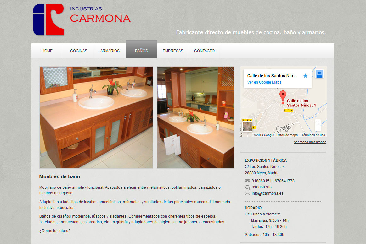 <strong>Sección Baños.</strong> Industrias Carmona - Baños