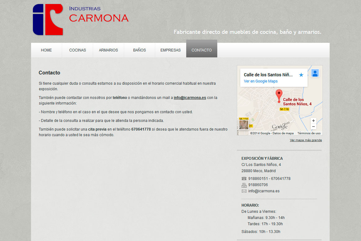 Industrias Carmona - Contacto