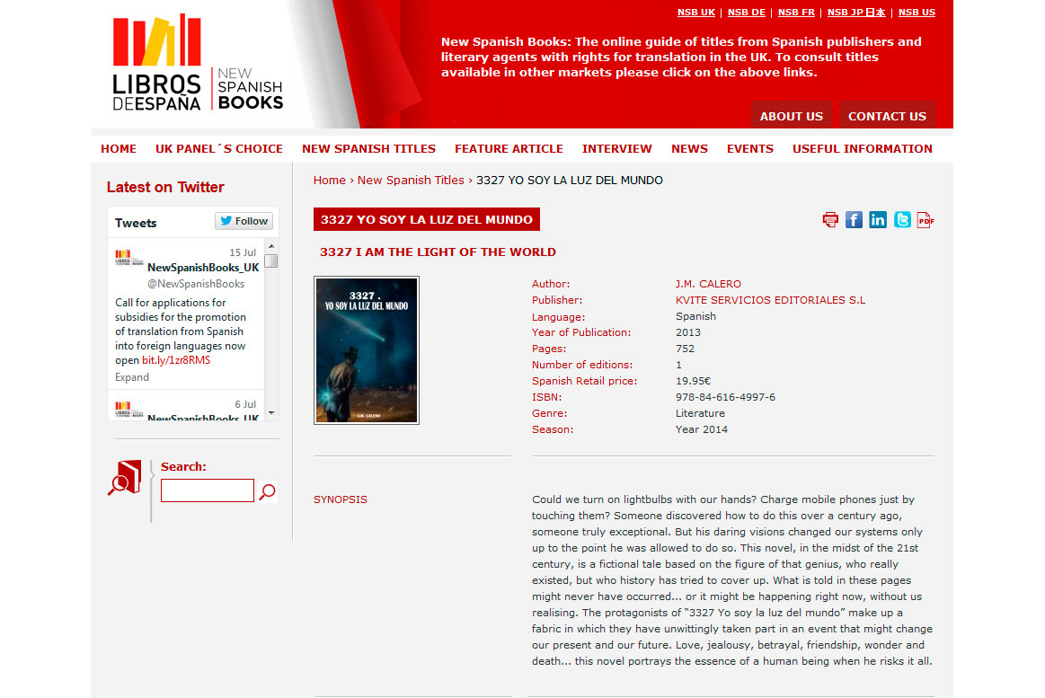 <strong>Ficha del libro. New Spanish Book - Book