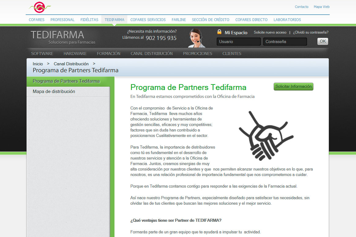 <strong>Canal distribución.</strong> Cofares - Tedifarma - Canal distribución